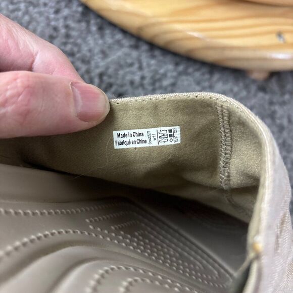 Crocs Capri Mules Womens Size 11 Beige Slip On Casual Comfort Shoes Clog Sandals - Picture 8 of 9